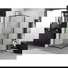 Mexen Exo Square Sliding Shower Cabin 70 x 70 cm, Transparent, Black - 8111-070-070-70-00
