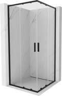 Mexen Exo-S Duo square sliding shower cabin 80 x 80 cm, transparent, black - 8111-080-080-70-00