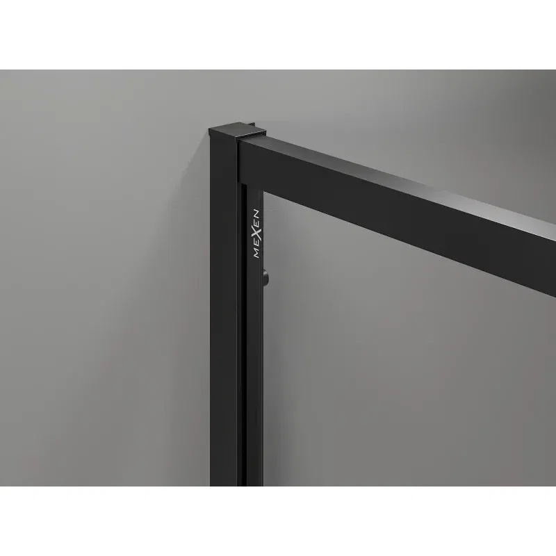 Mexen Exo square sliding shower cabin 80 x 80 cm, transparent, black - 8111-080-080-70-00