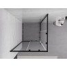 Mexen Exo-S Duo square sliding shower cabin 90 x 90 cm, transparent, black - 8111-090-090-70-00