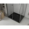 Mexen Lima folding shower cabin 80 x 120 cm, transparent, black + Flat shower tray, black - 856-080-120-70-00-4070B