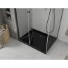 Mexen Lima folding shower cabin 80 x 120 cm, transparent, black + Flat tray, black - 856-080-120-70-00-4070B