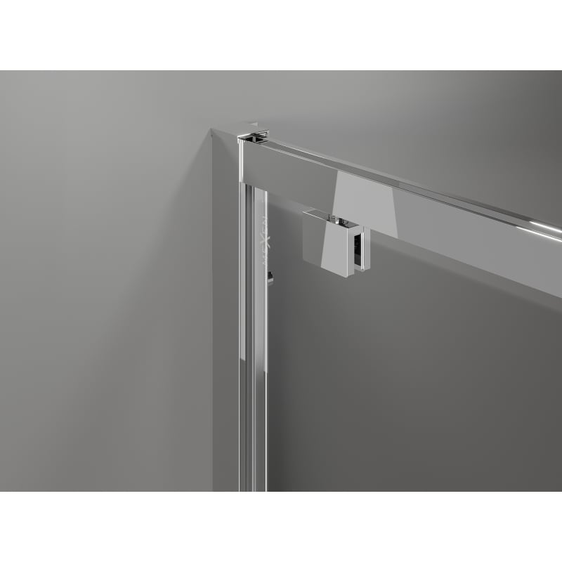 Mexen Exo Shower Enclosure Hinged 100 x 70 cm, Transparent, Chrome - 8181-100-070-01-00