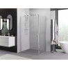 Mexen Exo-BR hinged shower enclosure 70 x 75 cm, transparent, chrome - 8181-070-075-01-00