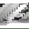 Mexen Exo hinged shower cabin 85 x 75 cm, transparent, chrome - 8181-085-075-01-00