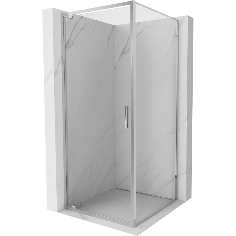Mexen Exo-BR swing shower cabin 80 x 80 cm, transparent, chrome - 8181-080-080-01-00