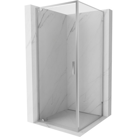 Mexen Exo-BR swing shower cabin 80 x 80 cm, transparent, chrome - 8181-080-080-01-00