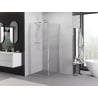 Mexen Exo pivot shower cabin 95 x 95 cm, transparent, chrome - 8181-095-095-01-00