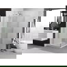 Mexen Exo pivot shower enclosure 95 x 95 cm, transparent, chrome - 8181-095-095-01-00