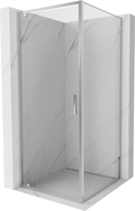 Mexen Exo pivot shower cabin 95 x 95 cm, transparent, chrome - 8181-095-095-01-00