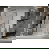 Mexen Lima folding shower cubicle 70 x 80 cm, Transparent, Black + shower tray Flat, White - 856-070-080-70-00-4010B