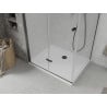 Mexen Lima folding shower cubicle 70 x 80 cm, Transparent, Black + shower tray Flat, White - 856-070-080-70-00-4010B