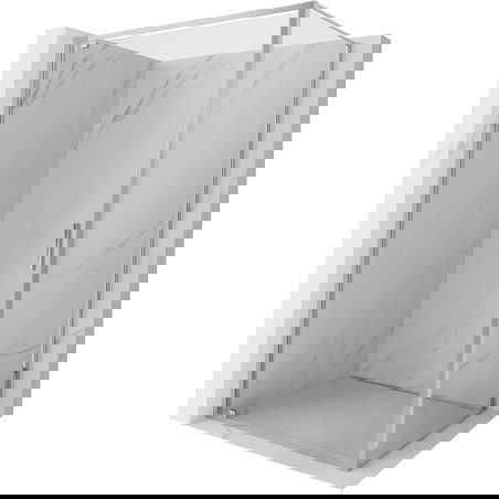 Mexen Exo pivot shower enclosure 95 x 100 cm, transparent, chrome - 8181-095-100-01-00