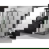 Mexen Exo sliding shower enclosure 100 x 100 cm, transparent, black - 8151-100-100-70-00