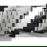 Mexen Exo sliding shower enclosure 100 x 100 cm, transparent, black - 8151-100-100-70-00