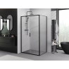 Mexen Exo-S 90 x 70 cm Sliding Shower Cabin, Transparent, Black - 8151-090-070-70-00