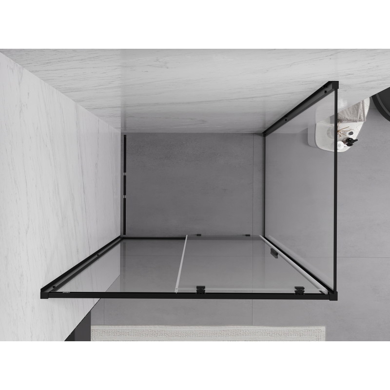 Mexen Exo-S 90 x 70 cm Sliding Shower Cabin, Transparent, Black - 8151-090-070-70-00