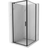 Mexen Exo pivot shower enclosure 70 x 70 cm, transparent, black - 8181-070-070-70-00