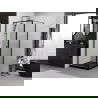 Mexen Exo pivot shower cabin 70 x 70 cm, transparent, black - 8181-070-070-70-00