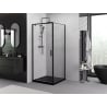 Mexen Exo pivot shower enclosure 70 x 70 cm, transparent, black - 8181-070-070-70-00