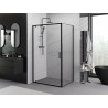 Mexen Exo-BR hinged shower cabin 85 x 70 cm, transparent, black - 8181-085-070-70-00