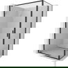 Mexen Exo pivot shower enclosure 95 x 70 cm, transparent, black - 8181-095-070-70-00