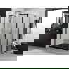 Mexen Exo pivot shower enclosure 95 x 70 cm, transparent, black - 8181-095-070-70-00