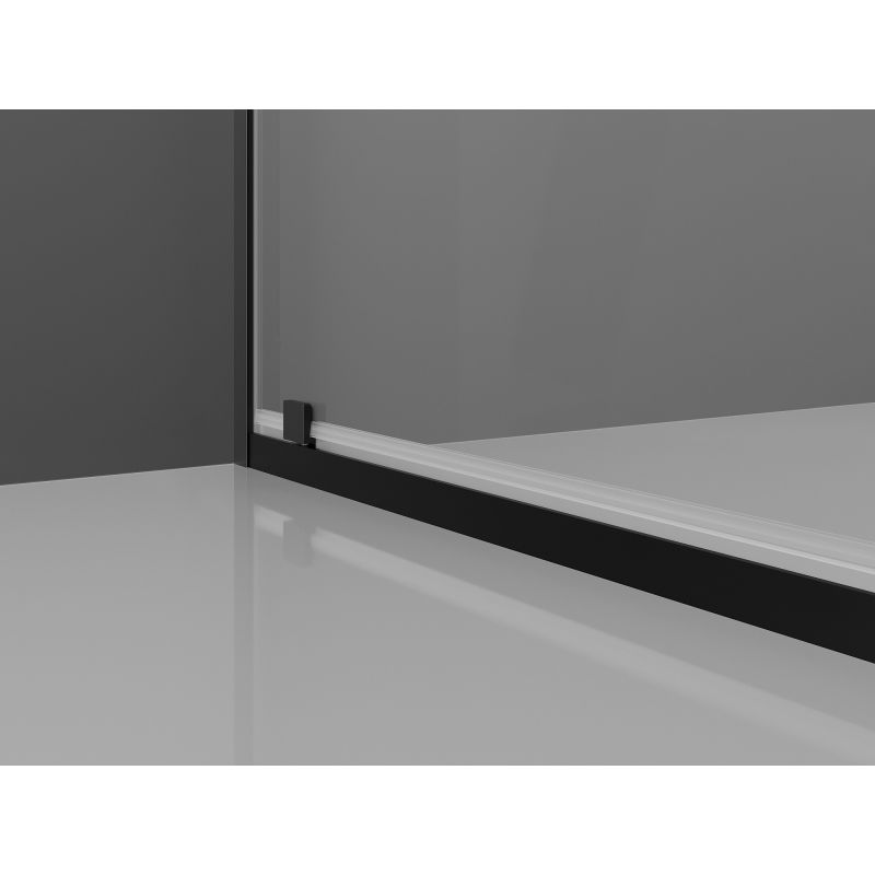 Mexen Exo 95 x 70 cm Hinged Shower Cabin, Transparent, Black - 8181-095-070-70-00