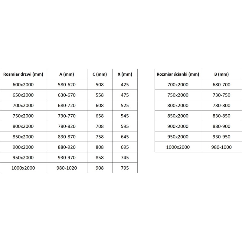 Mexen Exo-BR 90 x 70 cm swing shower cabin, transparent, black - 8181-090-070-70-00