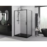 Mexen Exo-S sliding shower cabin 115 x 70 cm, transparent, black - 8151-115-070-70-00