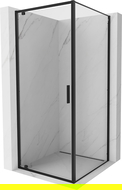 Mexen Exo Shower Enclosure Hinged 80 x 80 cm, Transparent, Black - 8181-080-080-70-00
