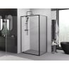Mexen Exo pivot shower cabin 100 x 75 cm, transparent, black - 8181-100-075-70-00