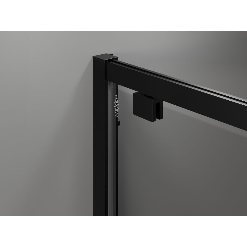 Mexen Exo Shower Enclosure Hinged 80 x 80 cm, Transparent, Black - 8181-080-080-70-00