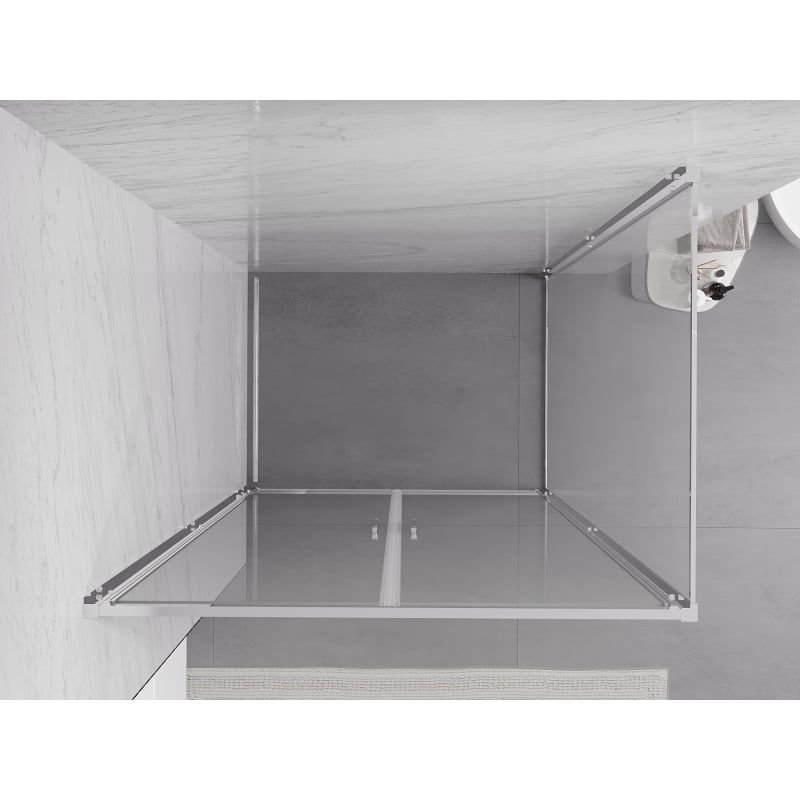 Mexen Exo Hinged Shower Cabin 90 x 95 cm, Transparent, Chrome - 814-090-095-01-00