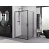 Mexen Exo-BR 80 x 85 cm pivot shower enclosure, transparent, black - 8181-080-085-70-00