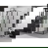 Mexen Exo shower enclosure hinged 85 x 85 cm, transparent, black - 8181-085-085-70-00
