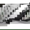 Mexen Exo swing shower cabin 70 x 70 cm, transparent, black - 814-070-070-70-00