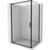 Mexen Exo 70 x 90 cm Hinged Shower Enclosure, Clear, Black - 8181-070-090-70-00