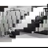 Mexen Exo sliding shower cabin 135 x 70 cm, transparent, black - 8151-135-070-70-00