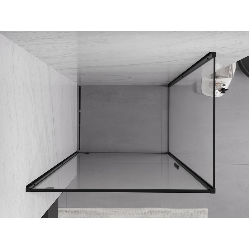 Mexen Exo-BR swing shower cabin 100 x 90 cm, transparent, black - 8181-100-090-70-00