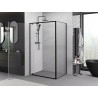 Mexen Exo-BR swing shower cabin 100 x 90 cm, transparent, black - 8181-100-090-70-00