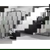 Mexen Exo sliding shower cabin 155 x 70 cm, transparent, black - 8151-155-070-70-00