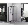 Mexen Exo-B Duo swing shower cabin 80 x 80 cm, transparent, black - 814-080-080-70-00