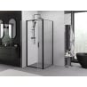 Mexen Exo 90 x 90 cm Pivot Shower Enclosure, Transparent, Black - 814-090-090-70-00