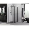 Mexen Exo-B Duo swing shower cabin 100 x 100 cm, transparent, black - 814-100-100-70-00