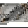 Mexen Lima folding shower cubicle 80 x 80 cm, Transparent, Black + shower tray Flat, White - 856-080-080-70-00-4010B