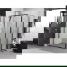 Mexen Exo shower enclosure hinge 70 x 95 cm, transparent, black - 8181-070-095-70-00
