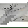Mexen Lima folding shower cubicle 80 x 80 cm, Transparent, Black + shower tray Flat, White - 856-080-080-70-00-4010B