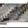 Mexen Lima folding shower cubicle 80 x 100 cm, Transparent, Black + shower tray Flat, White - 856-080-100-70-00-4010B