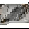 Mexen Lima folding shower cubicle 80 x 100 cm, Transparent, Black + shower tray Flat, White - 856-080-100-70-00-4010B
